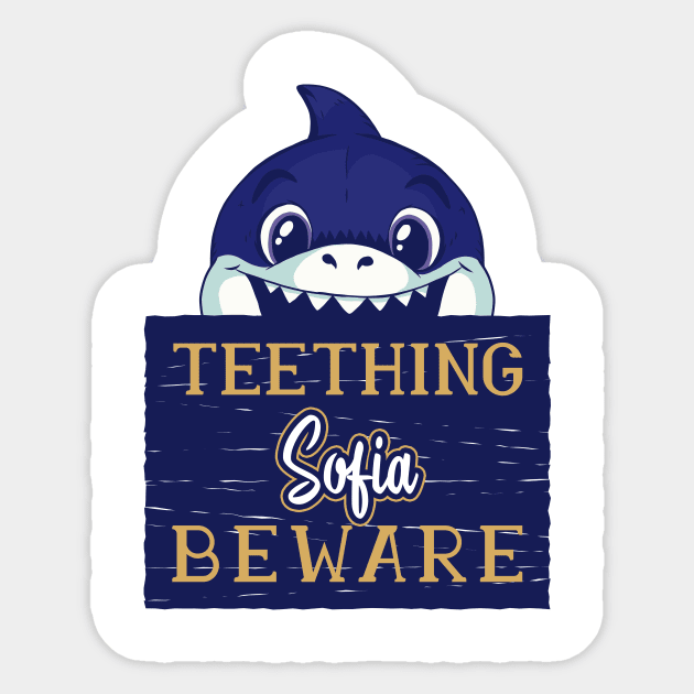 Sofia - Funny Kids Shark - Personalized Gift Idea - Bambini Sticker by Bambini